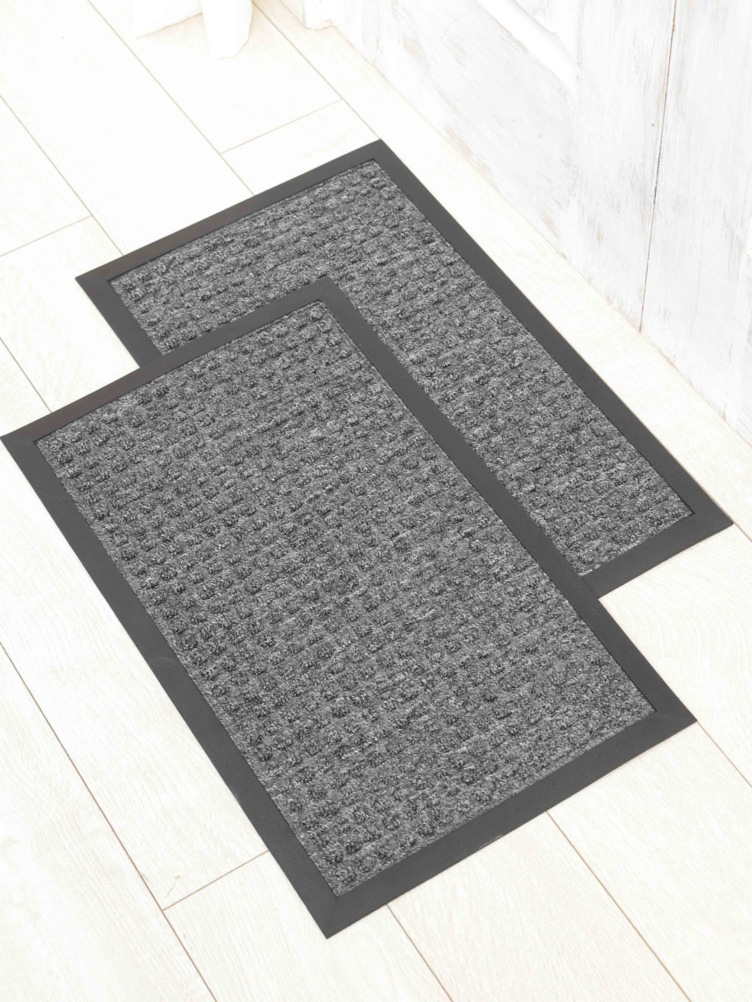 

Ariana Grey 2 Pieces Textured Anti-Skid Polypropylene Rectangular Doormats