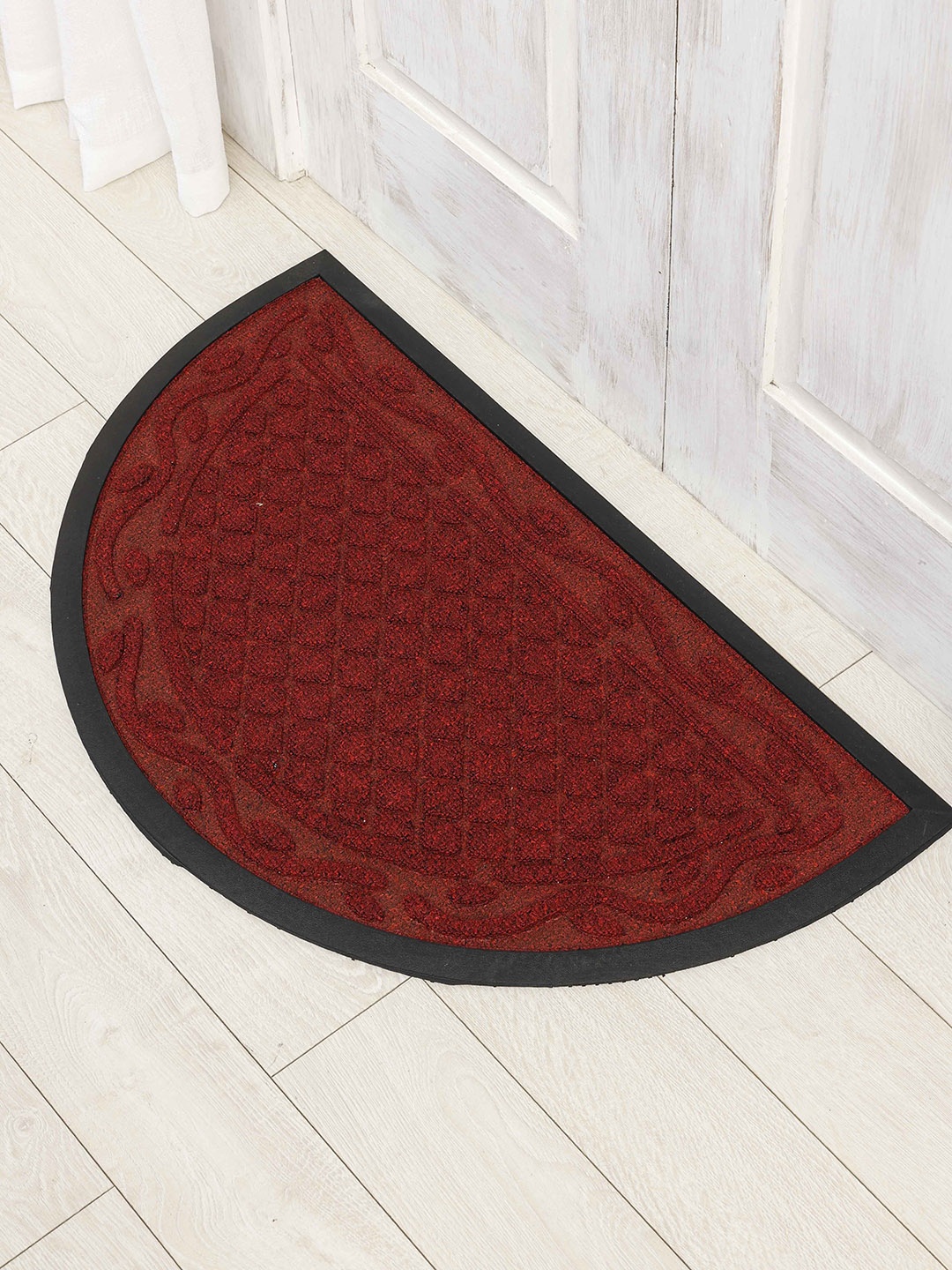 

Ariana Red Self Design Anti-Skid Doormat