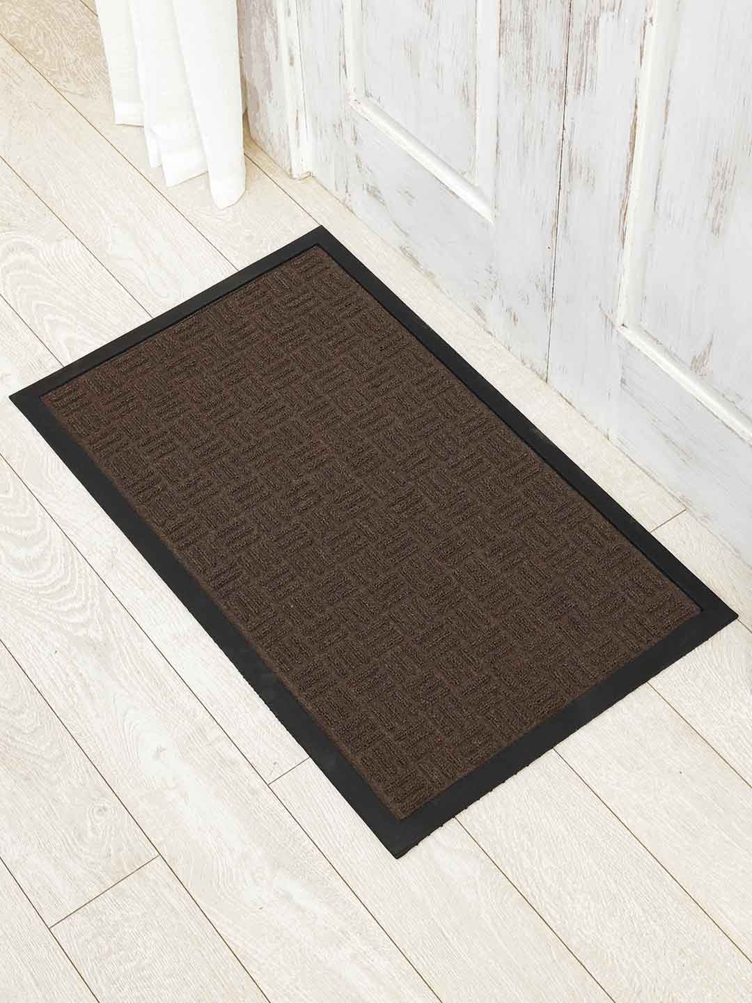 

Ariana Brown Self Design Anti-Skid Doormat