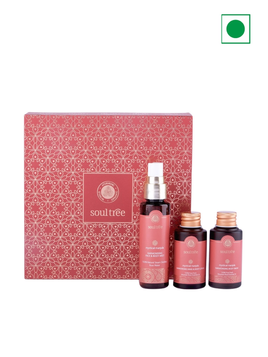 

Soultree Mystical Manjula Rose Essentials Harmonising Body Care Mini Box - 110ml, Pink