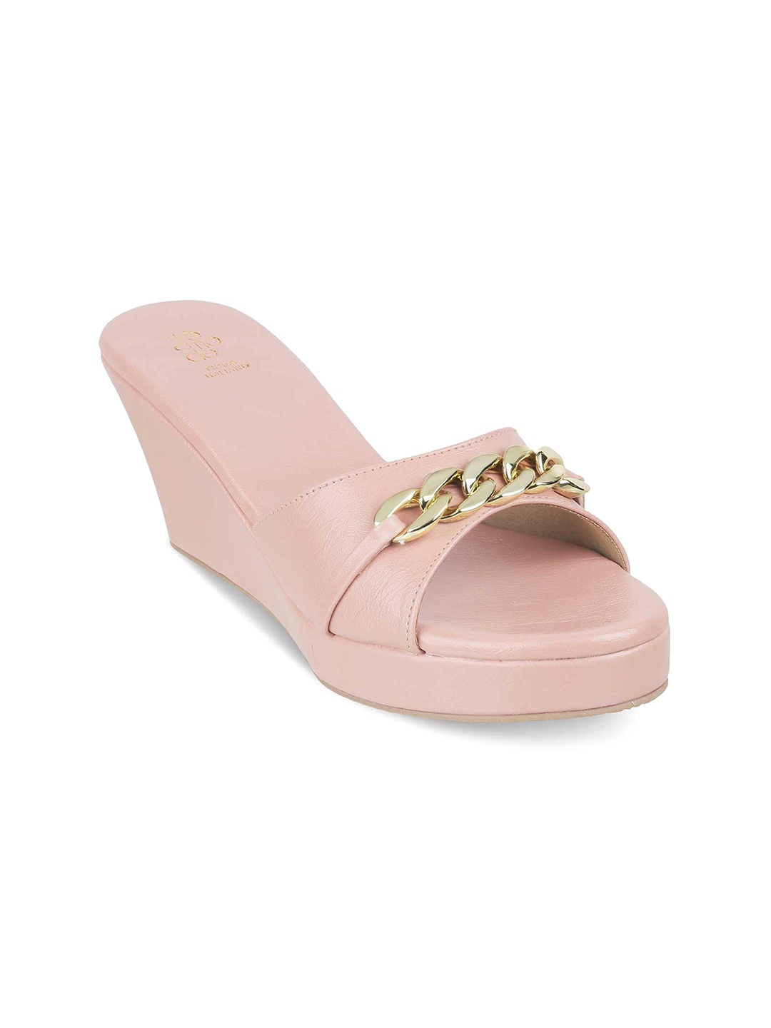 

Tresmode Chain Embellished Wedge Heels, Pink