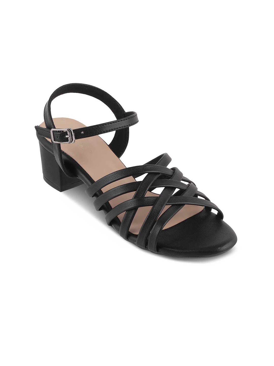 

Tresmode Crossem Strappy Block Heels, Black