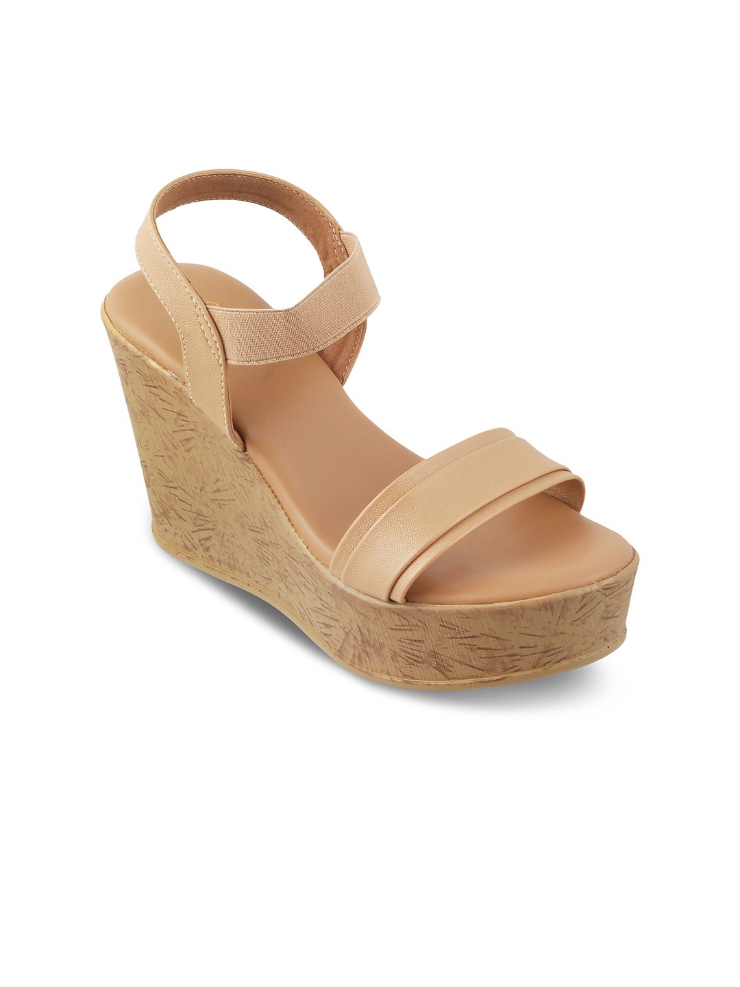 

Tresmode PARIGI Open Toe Wedges With Backstrap, Beige