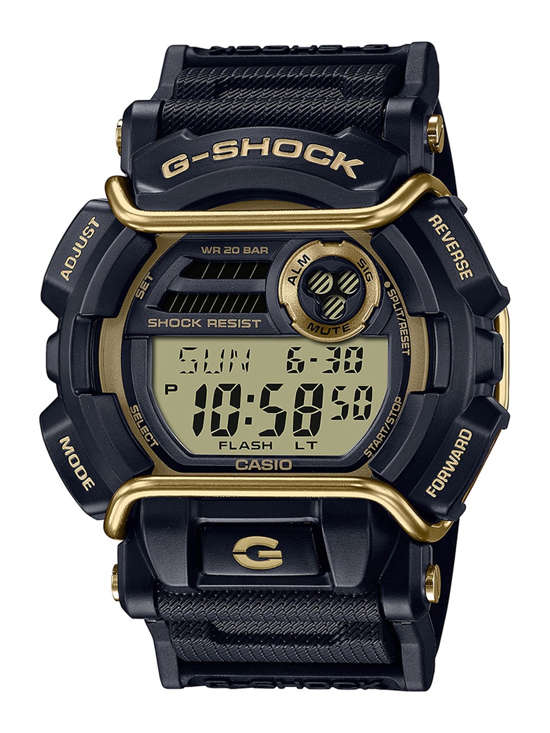 

CASIO Men Water Resistance Textured Straps Digital Watch G1434, Black