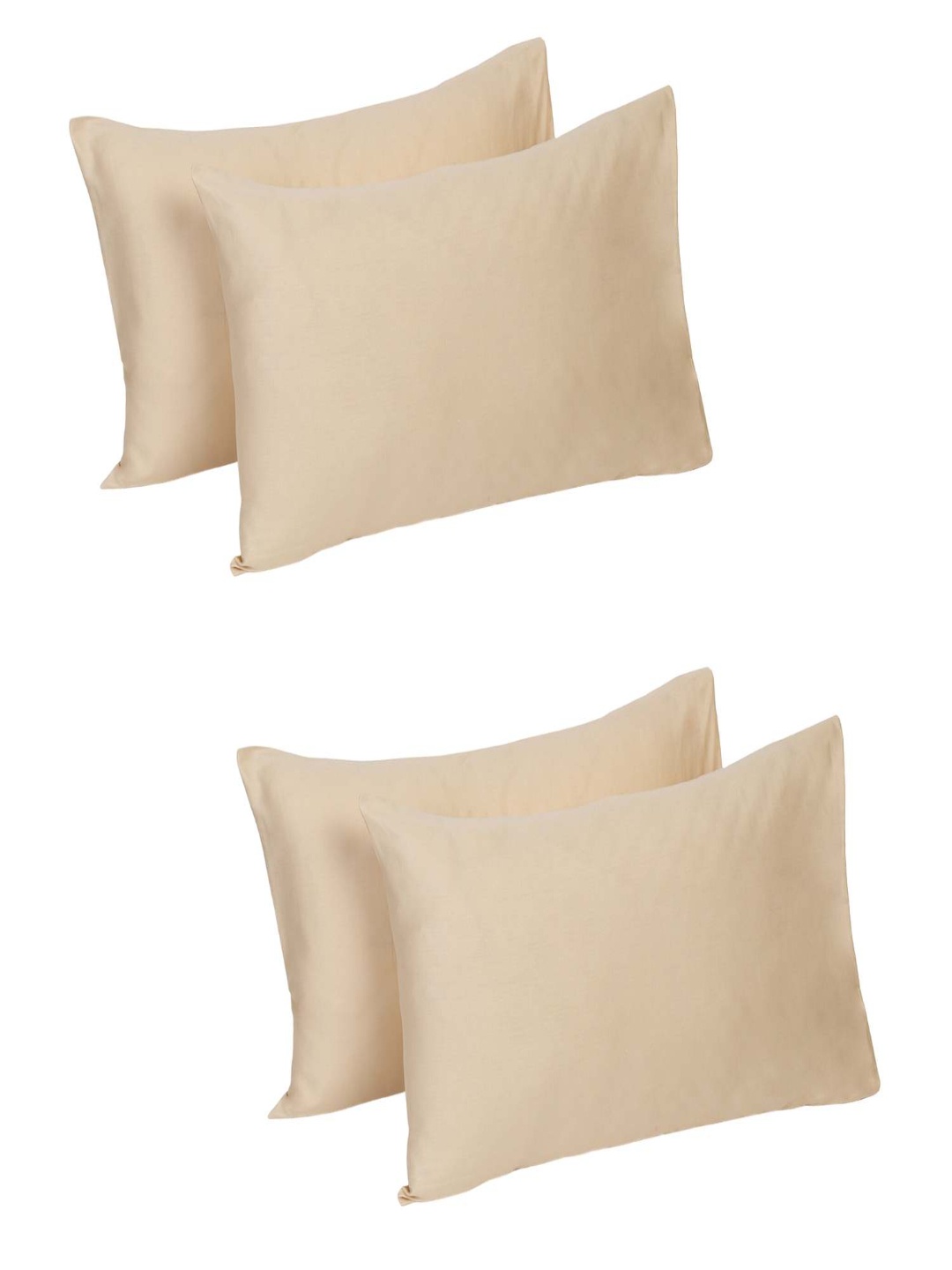 

Naksh Set Of 4 210 TC Pillow Covers, Beige