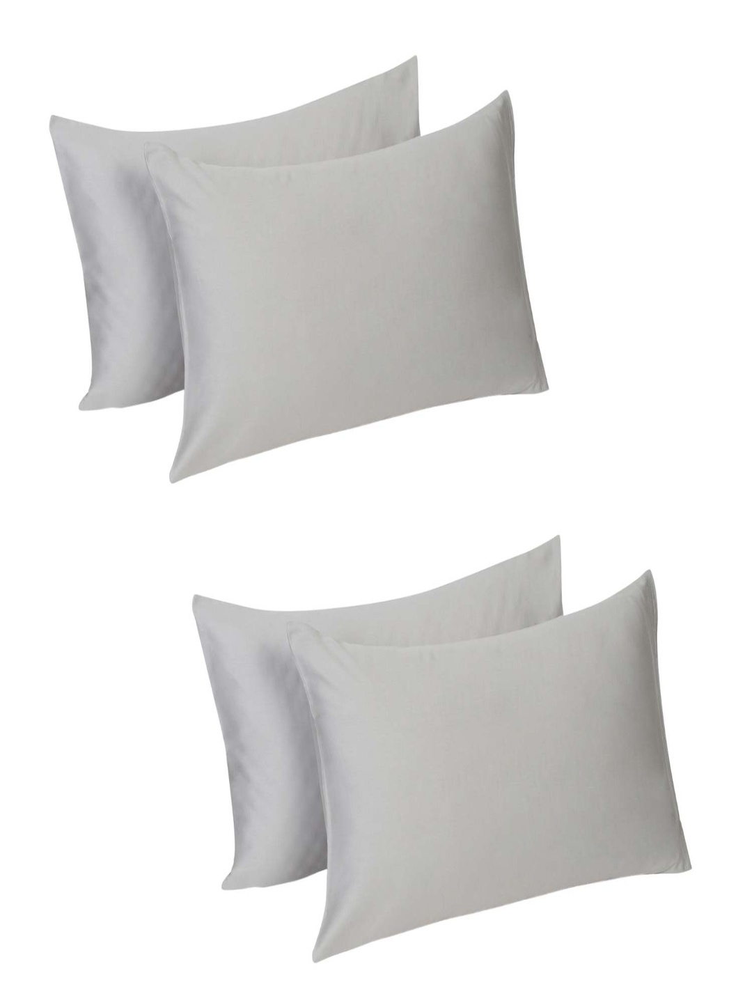 

Naksh Silver 4 Pieces Pure Cotton 210TC Rectangular Pillow Covers