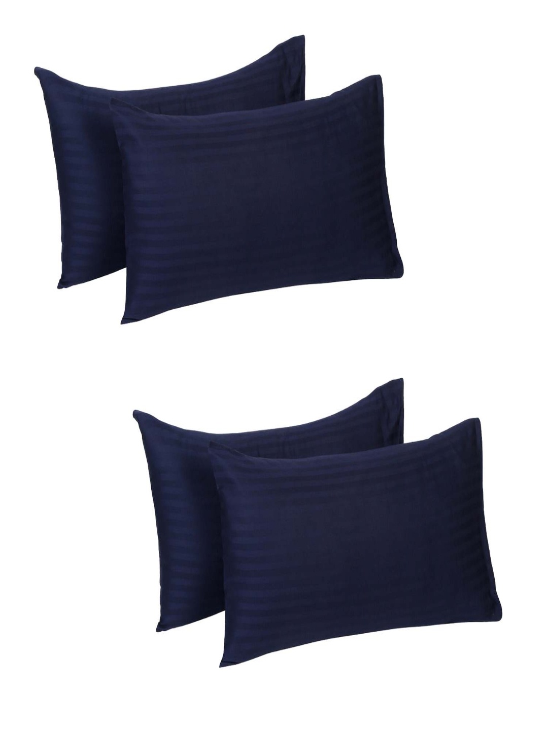

Naksh Set Of 4 210 TC Pillow Covers, Navy blue