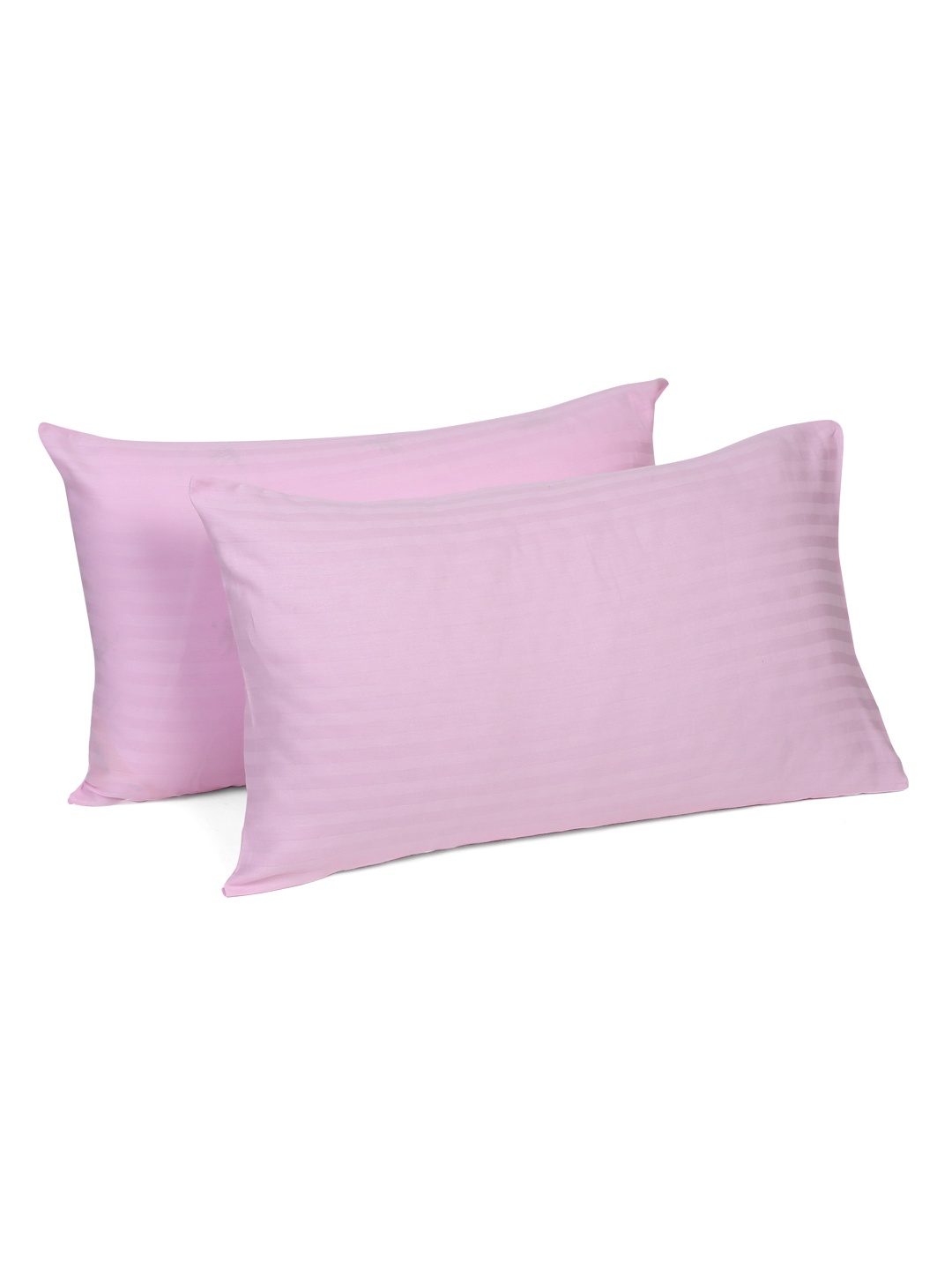 

Naksh 2 Pcs Pink Striped Pure Cotton Pillow Covers