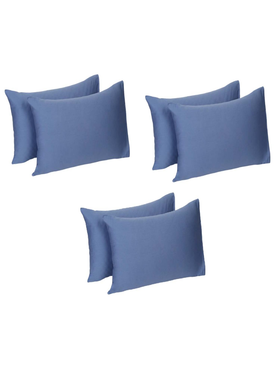 

Naksh 6-Pcs 210 TC Cotton Pillow Covers, Blue