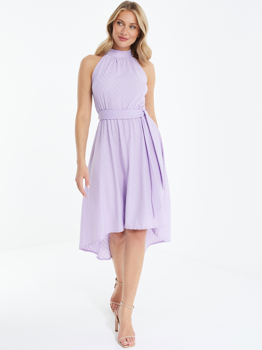 

QUIZ Fit & Flare Midi Dress, Violet