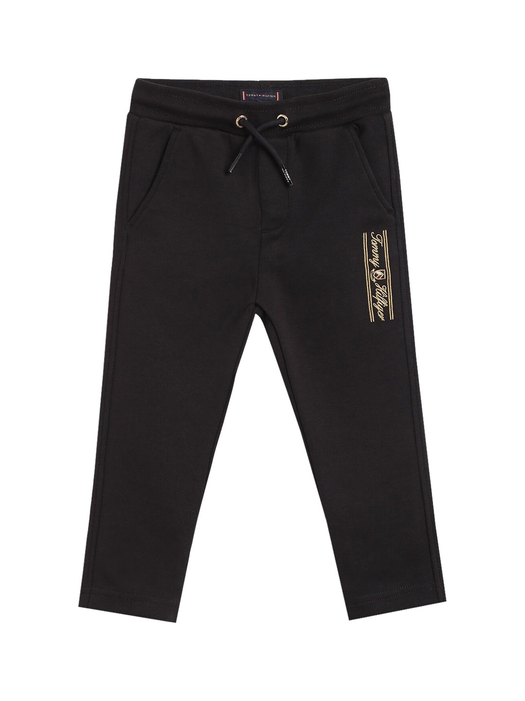 

Tommy Hilfiger Boys Typography Printed Track Pant, Black
