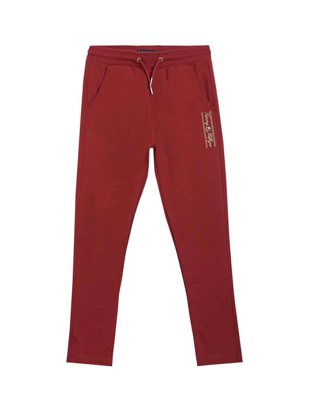 Tommy Hilfiger Boys Mid-Rise Track Pant, Maroon