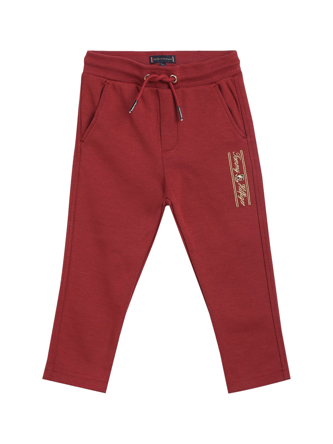 

Tommy Hilfiger Boys Mid Rise Track Pants, Red