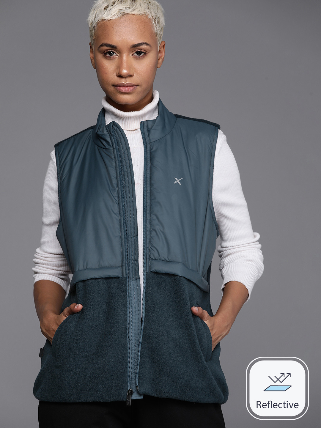 

HRX by Hrithik Roshan Puffer Jacket, Navy blue