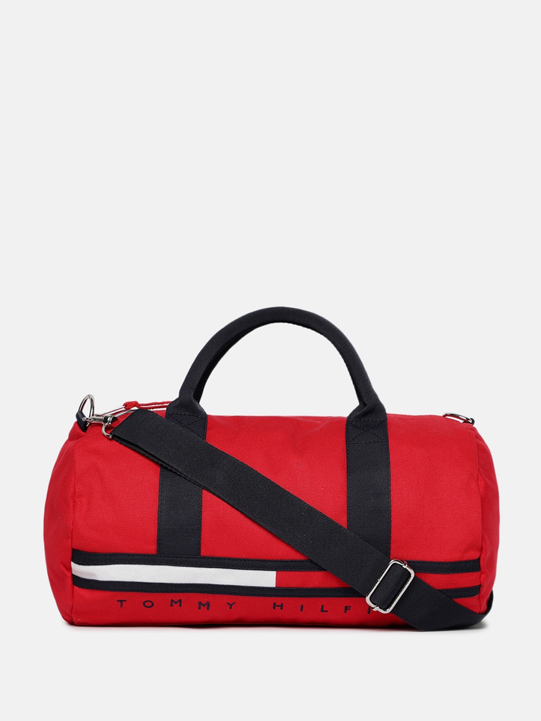 

Tommy Hilfiger Cotton Embroidered Duffle Bag, Red