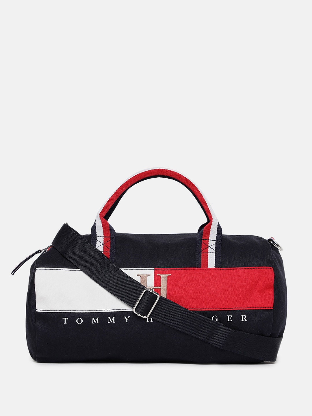 

Tommy Hilfiger Cotton Embroidered Duffle Bag, Blue