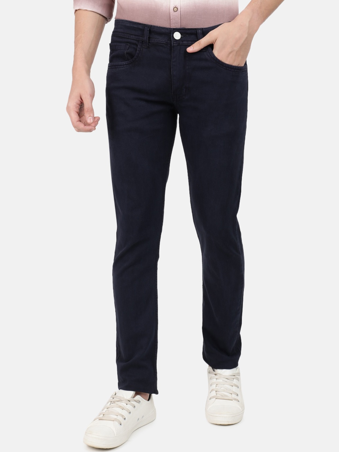 

IVOC Men Mid-Rise Clean Look Slim Fit Stretchable Jeans, Blue