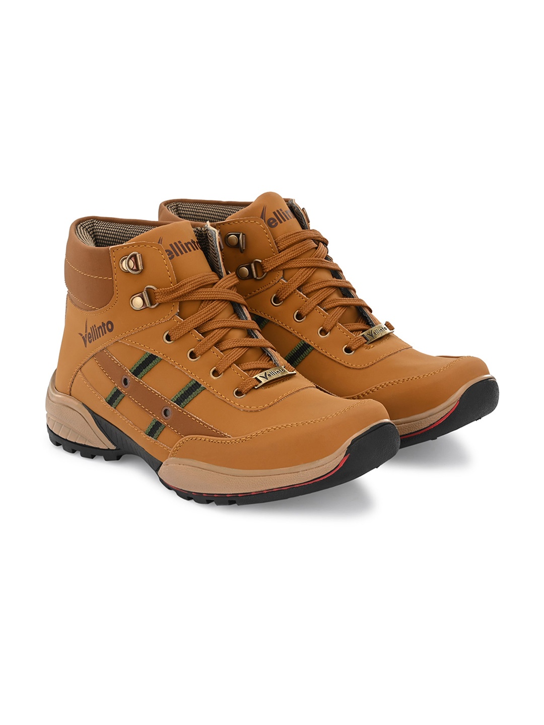 

Vellinto Men Thar Mid-Top Regular Boots, Beige
