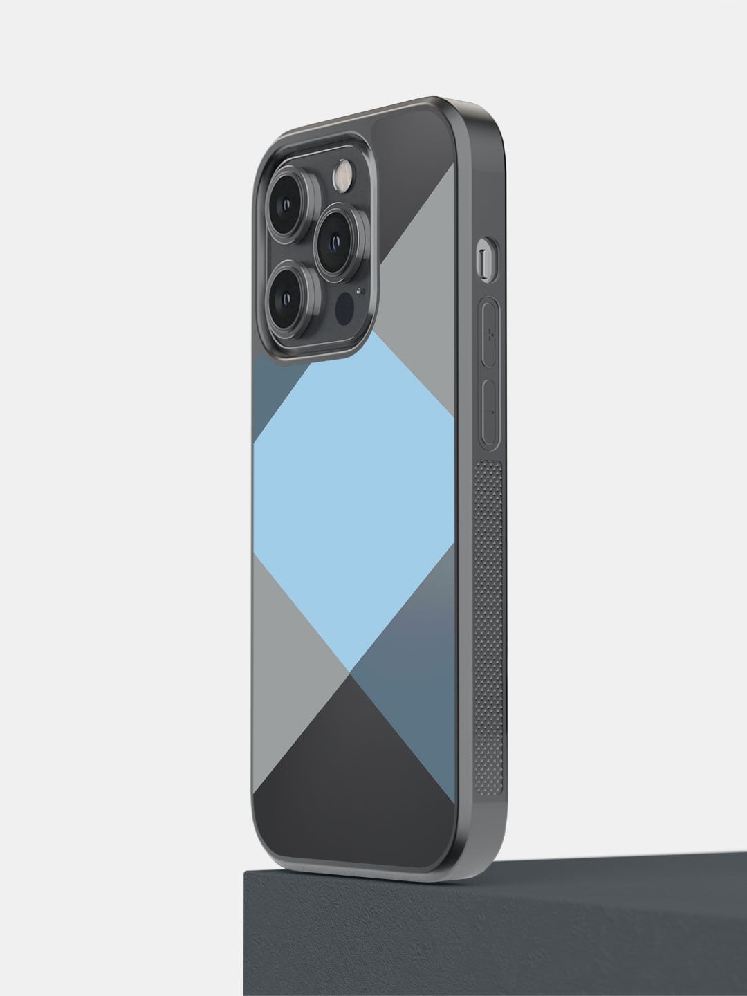 

macmerise Geometric Printed iPhone 14 Pro Bumper Case, Black
