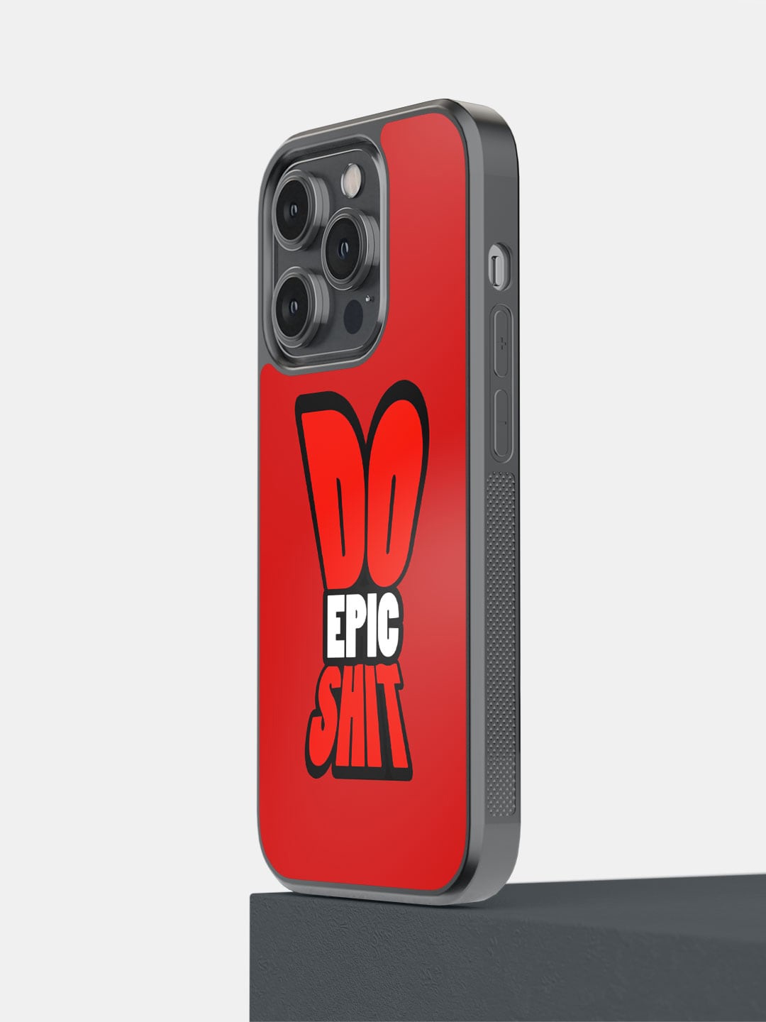 

macmerise Printed Do Epic Shit iPhone 14 Pro Phone Bumper Case Cover, Red