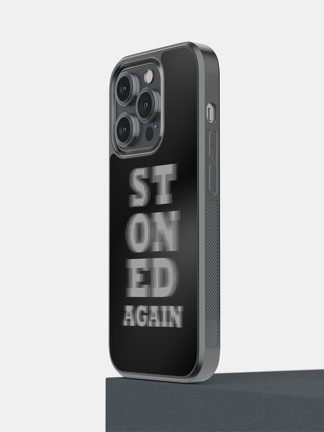 

macmerise Printed Stoned Again iPhone 14 Pro Phone Bumper Case Cover, Black