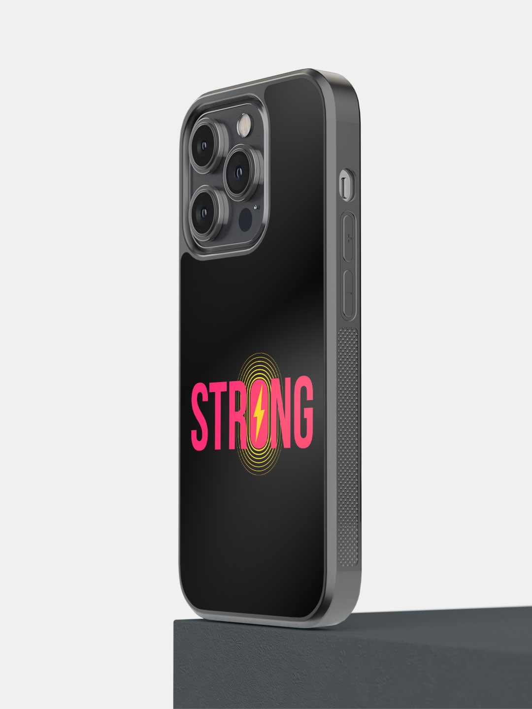 

macmerise Printed Strong Aura iPhone 14 Pro Phone Bumper Case Cover, Black