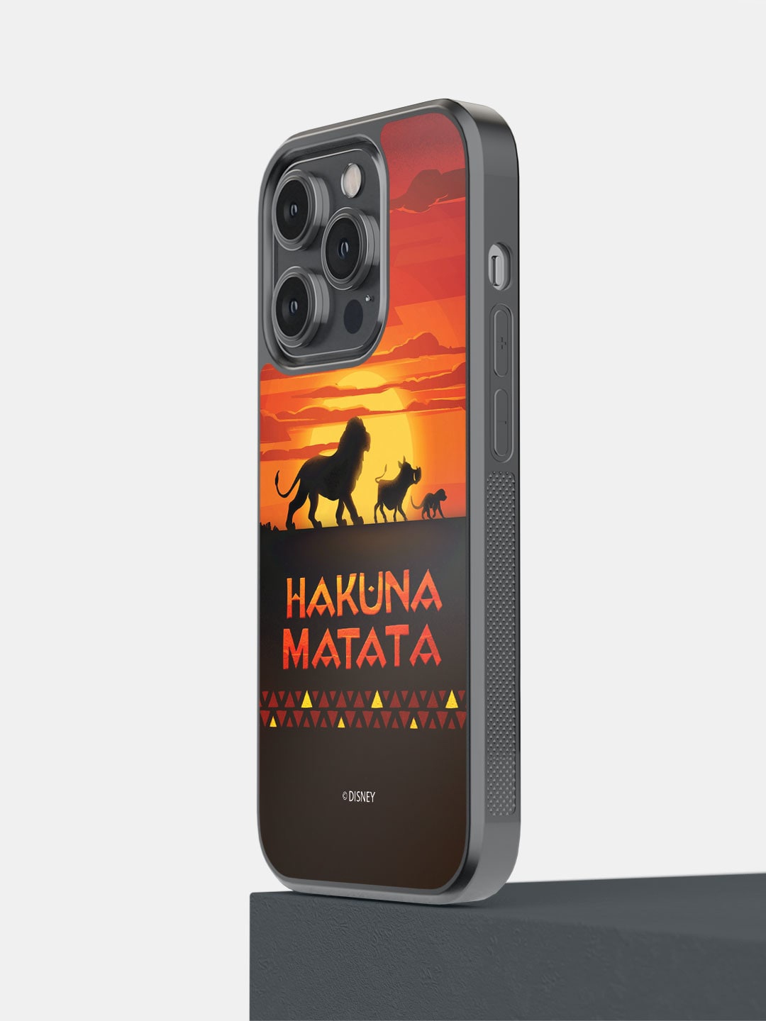 

macmerise Printed Hakuna Matata iPhone 14 Pro Phone Bumper Case Cover, Black