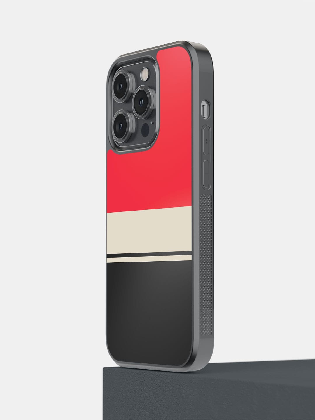 

macmerise Striped iPhone 14 Pro Bumper Case Cover, Red