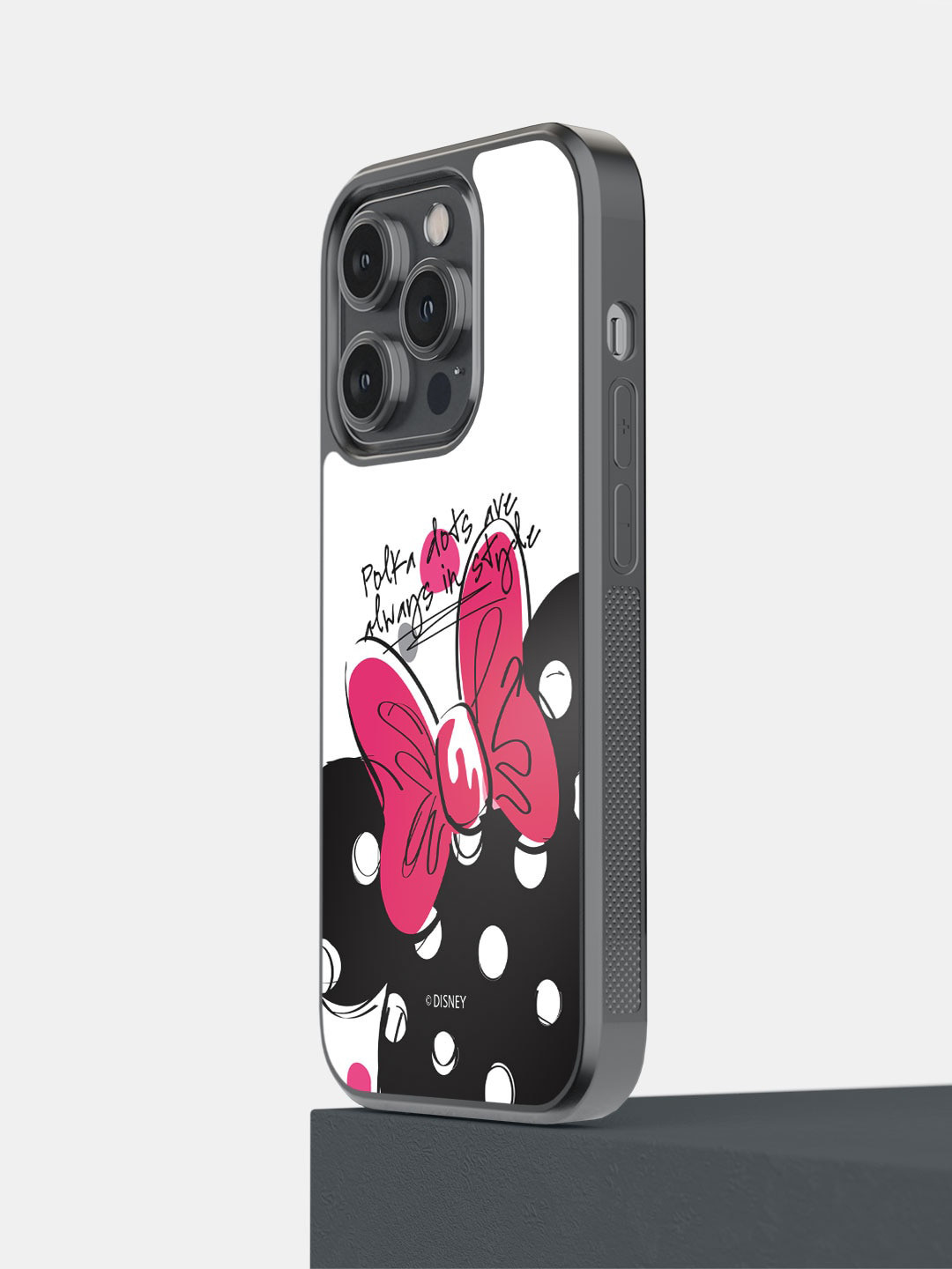 

Macmerise Minnie Mouse Printed iPhone 14 Pro Bumper Case, Pink