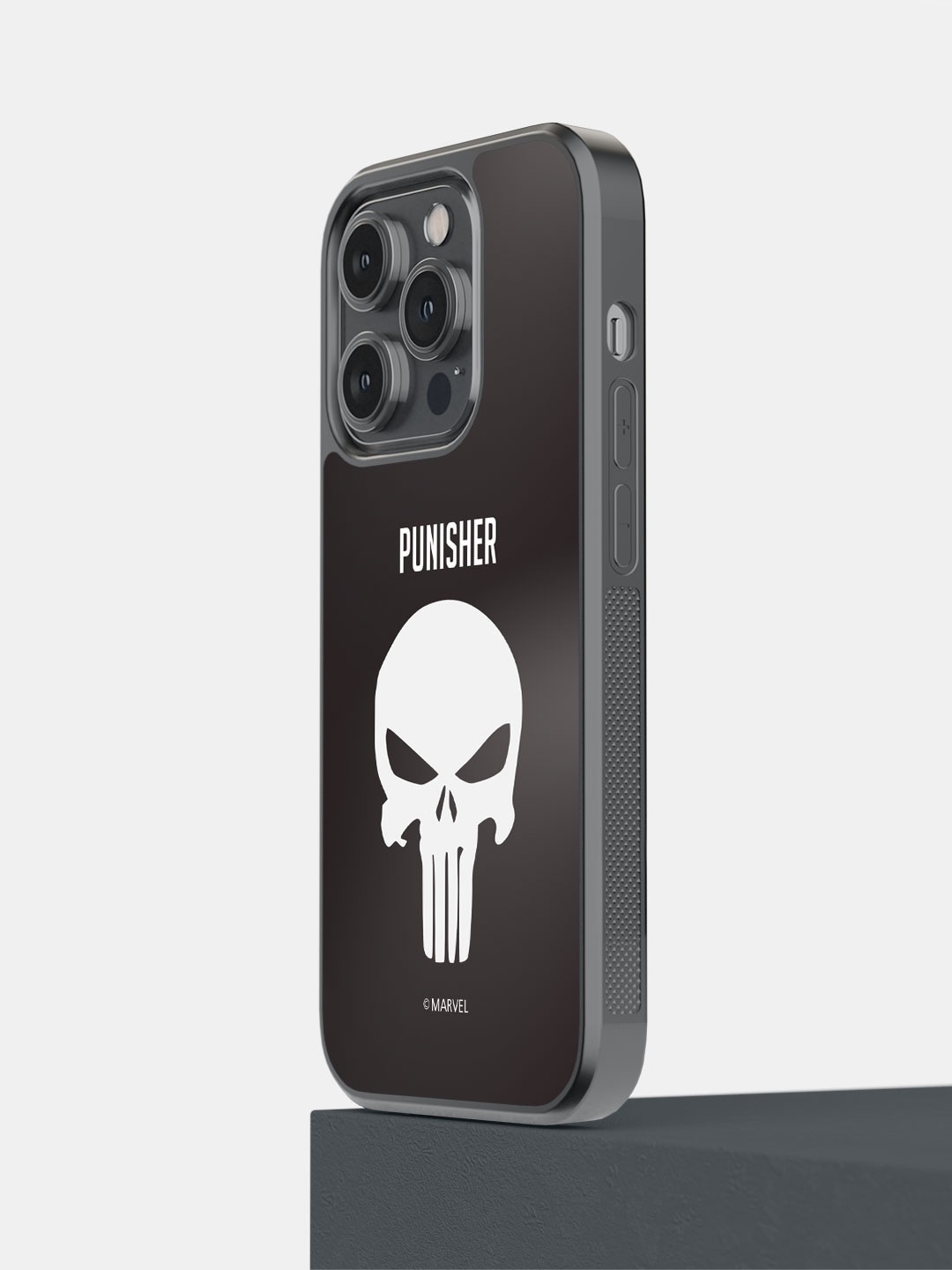 

macmerise Punisher Symbol Printed iPhone 14 Pro Phone Bumper Case Cover, Black