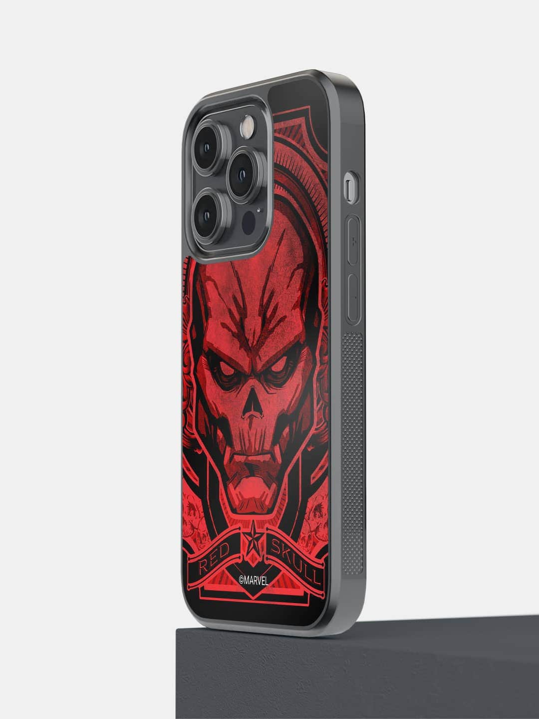 

macmerise Skull Saga Printed iPhone 14 Pro Bumper Case Cover, Red