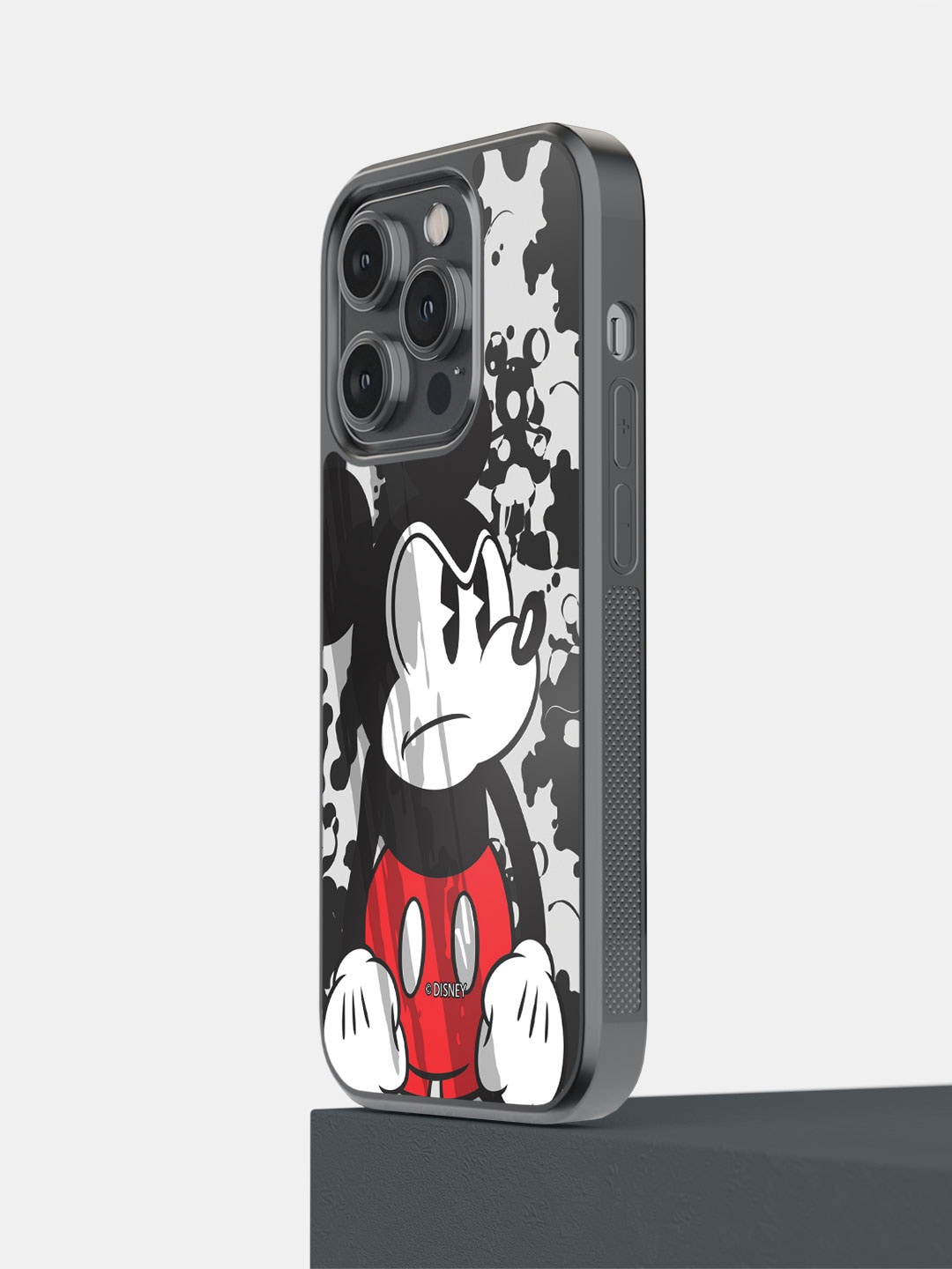 

macmerise Printed Grumpy Mickey iPhone 14 Pro Phone Bumper Case Cover, White