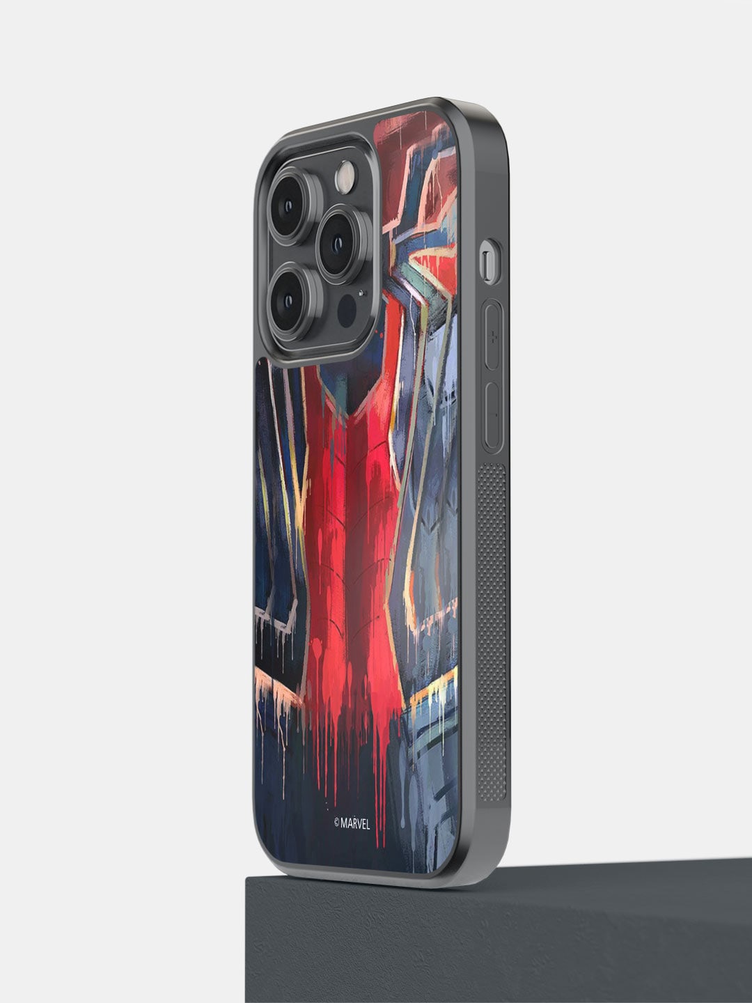 

macmerise Grunge Suit Spidey Superhero iPhone 14 Pro Bumper Case Cover, Grey