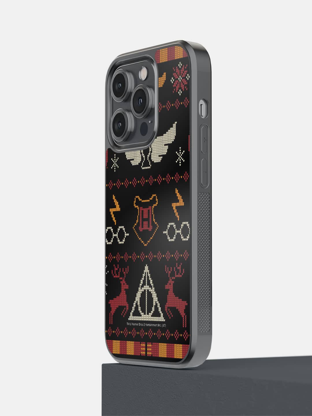 

macmerise Printed iPhone 14 Plus Bumper Phone Back Case, Black