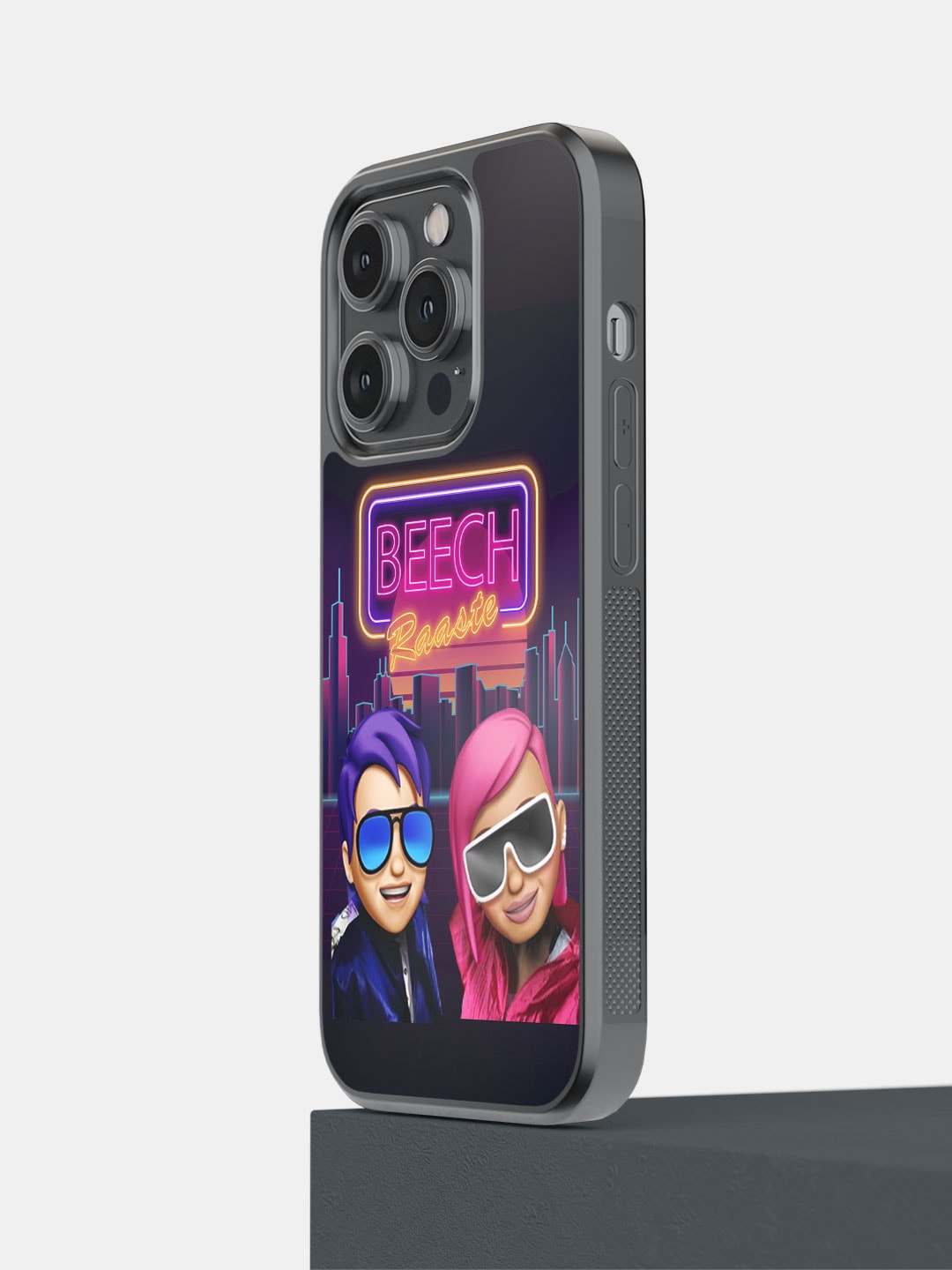

macmerise Graphic Printed iPhone 14 Pro Phone Bumper Case, Black
