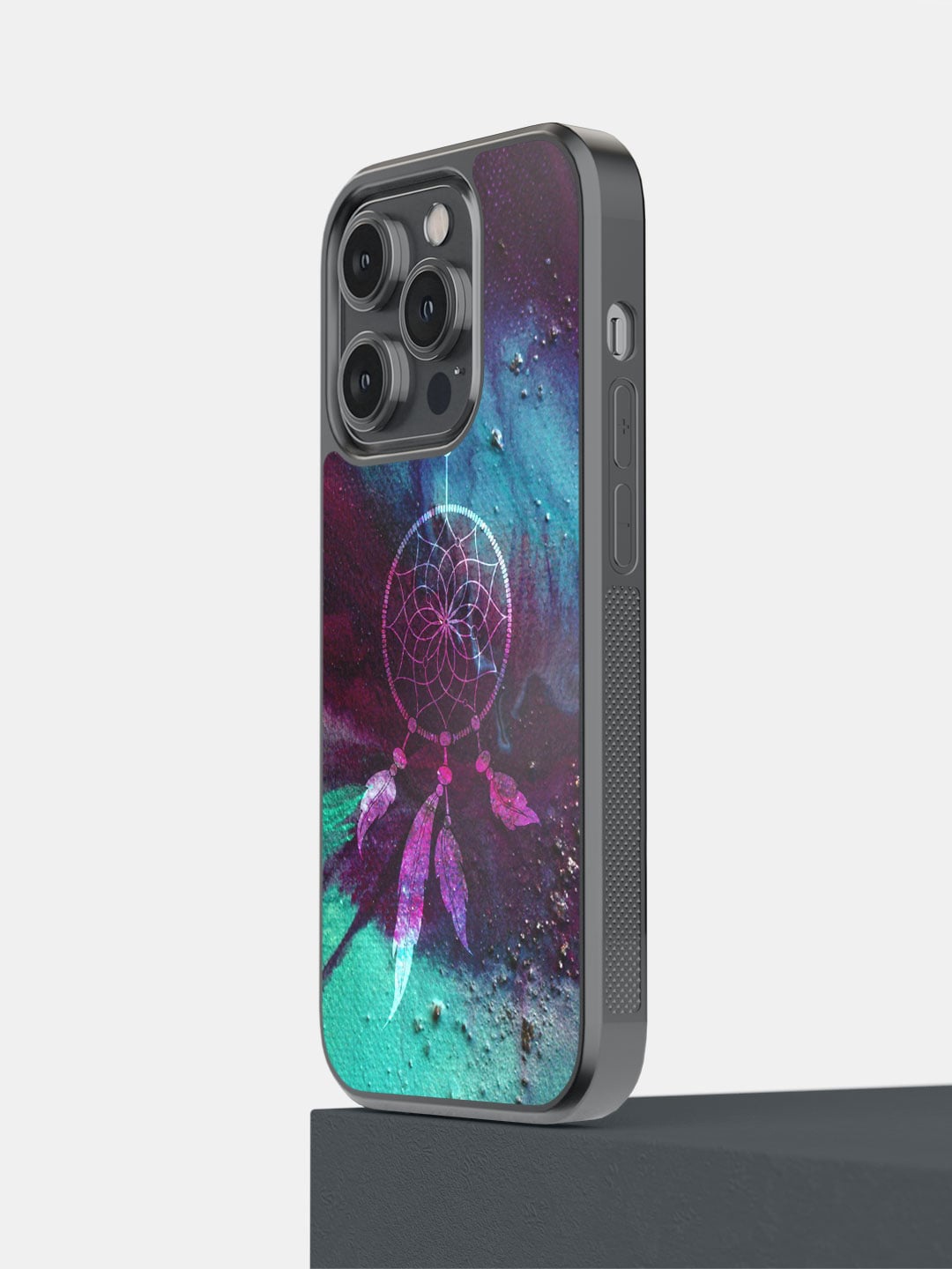 

macmerise Printed Dream Catcher Galaxy iPhone 14 Pro Phone Bumper Case Cover, Black
