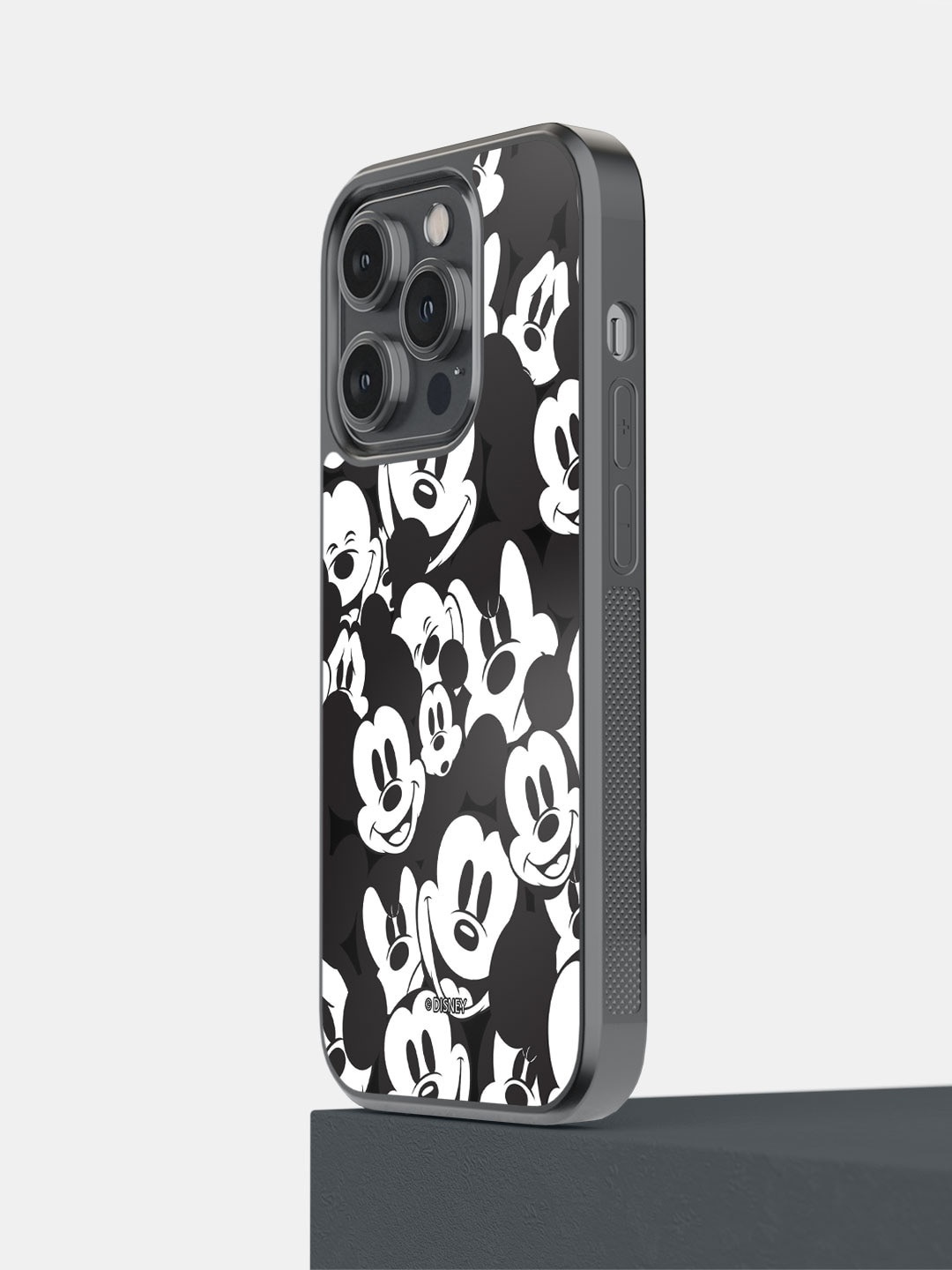 

macmerise Mickey Mouse Printed iPhone 14 Pro Phone Bumper Case, Black