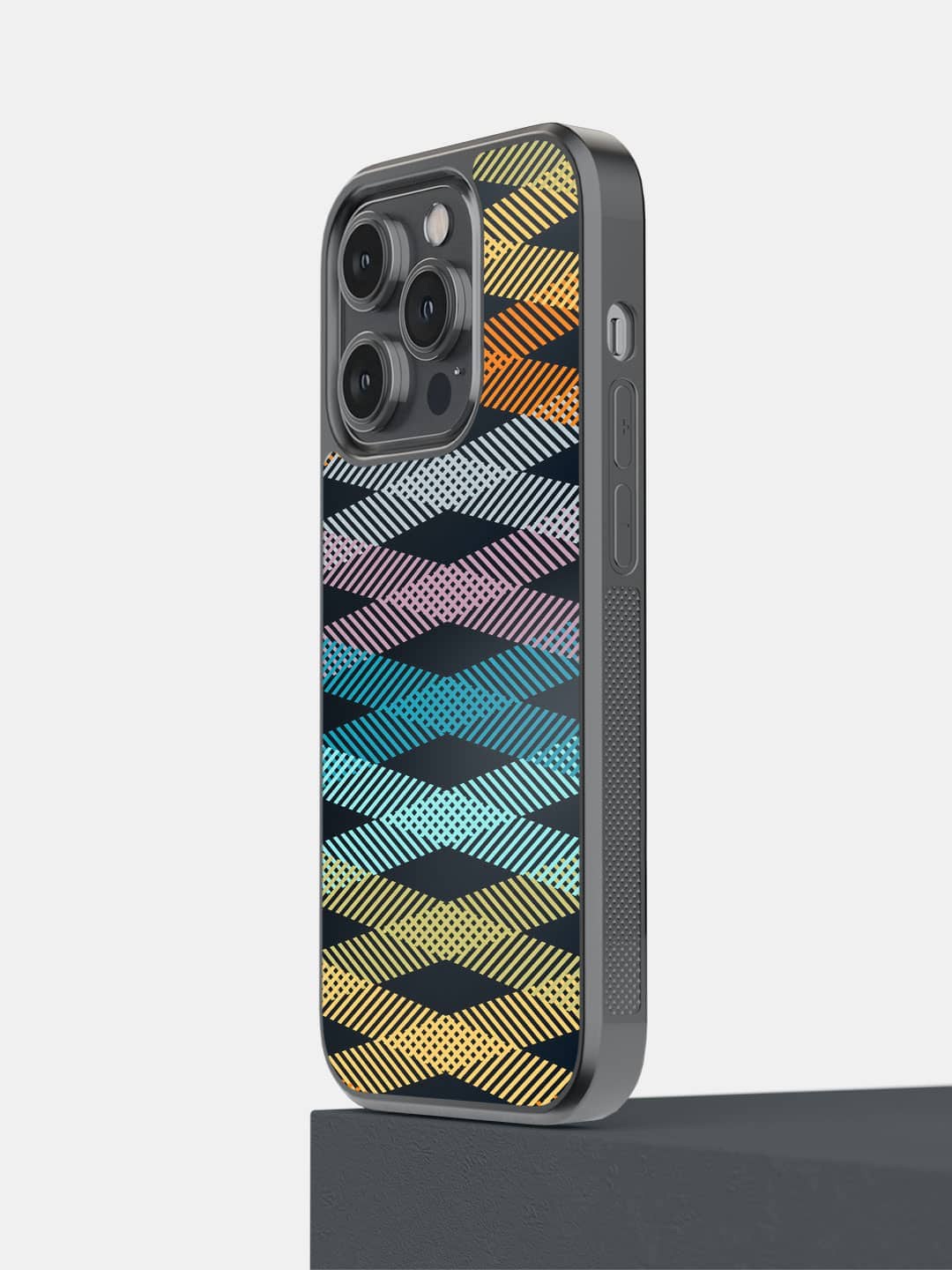 

macmerise Intertwined iPhone 14 Pro Bumper Case Cover, Blue