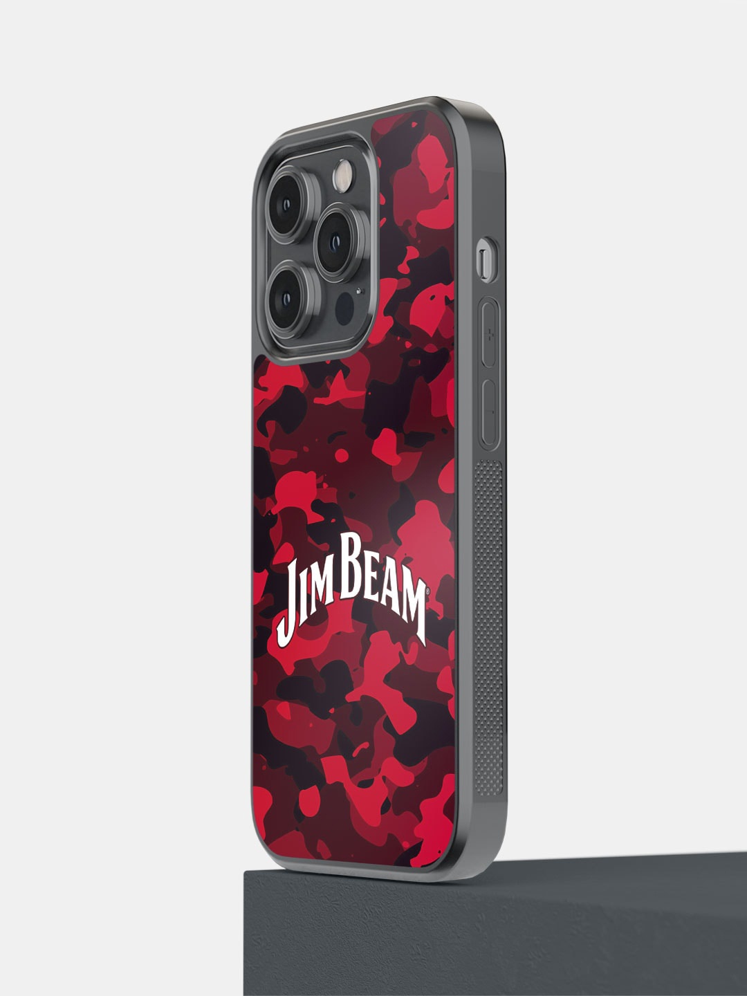 

macmerise Camo Printed iPhone 14 Pro Phone Bumper Case Cover, Red