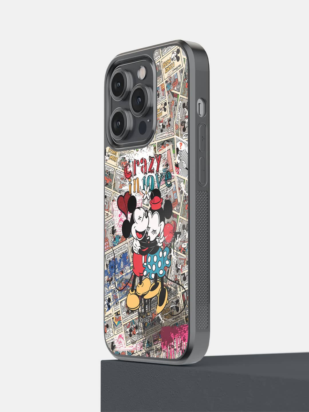 

macmerise Mickey Mouse Printed iPhone 14 Pro Bumper Case Mobile Cover, Grey