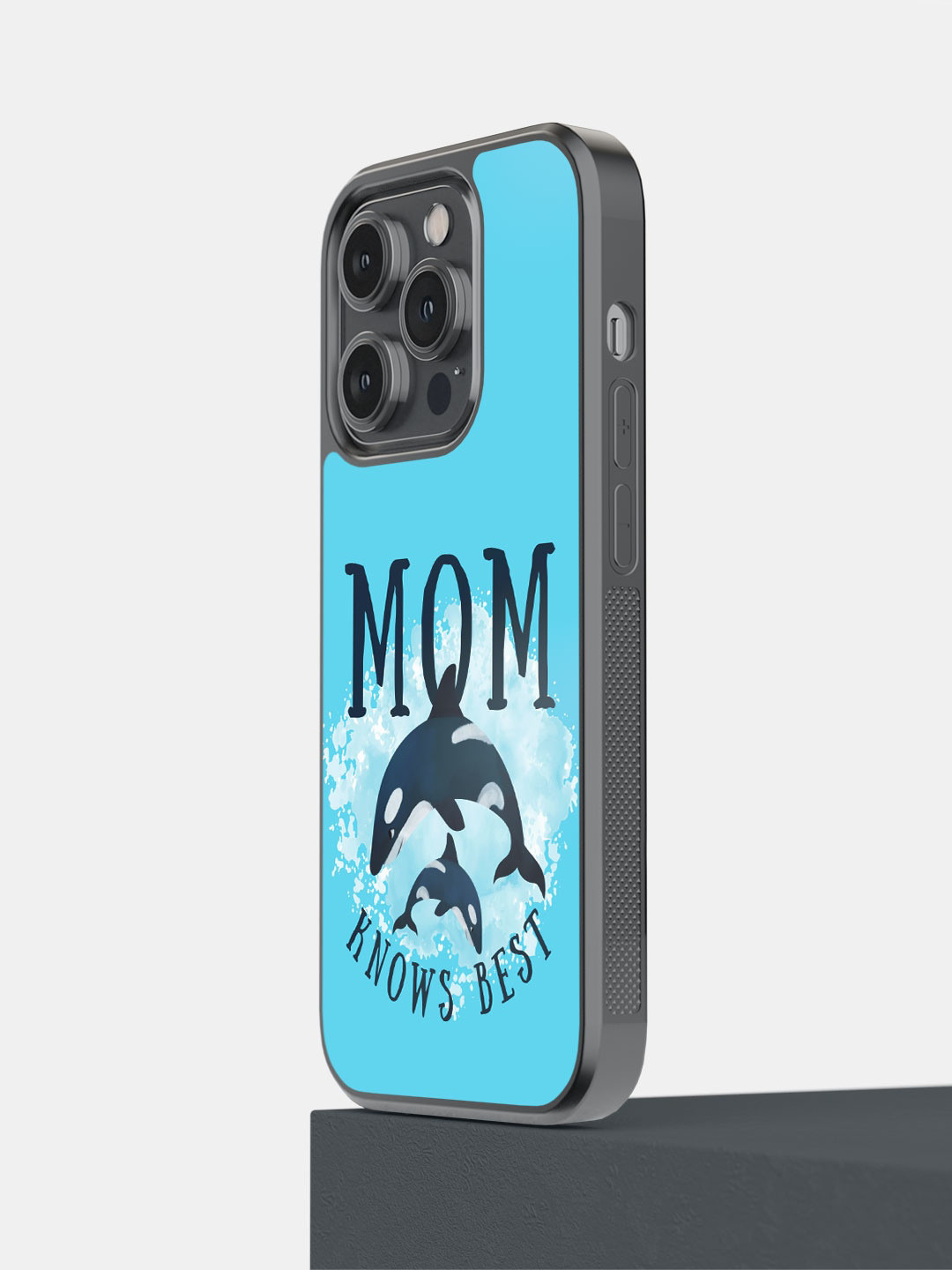 

macmerise Printed Mom Knows Best iPhone 14 Pro Phone Bumper Case Cover, Blue