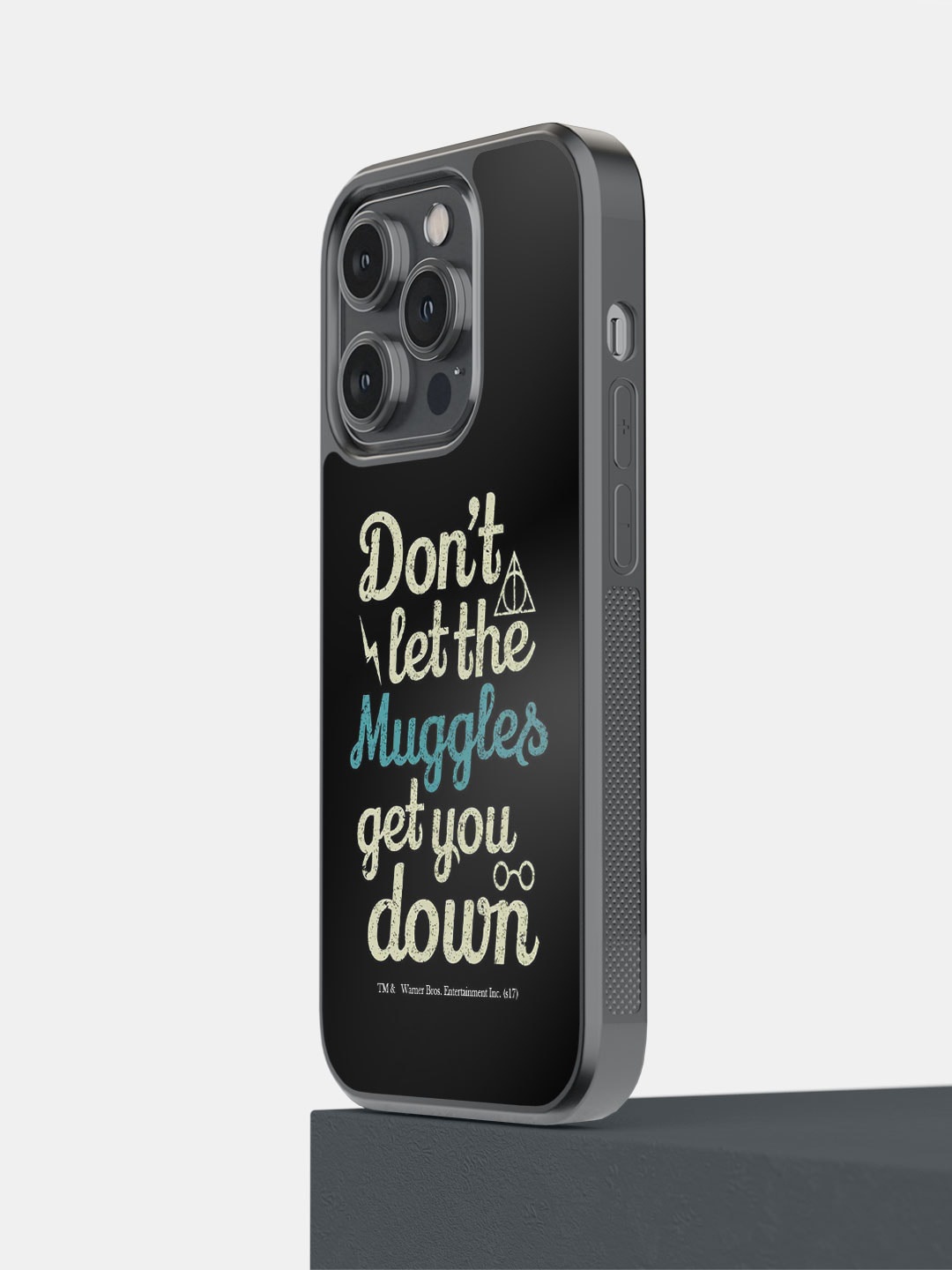 

macmerise Typography Printed iPhone 14 Pro Phone Bumper Case, Black