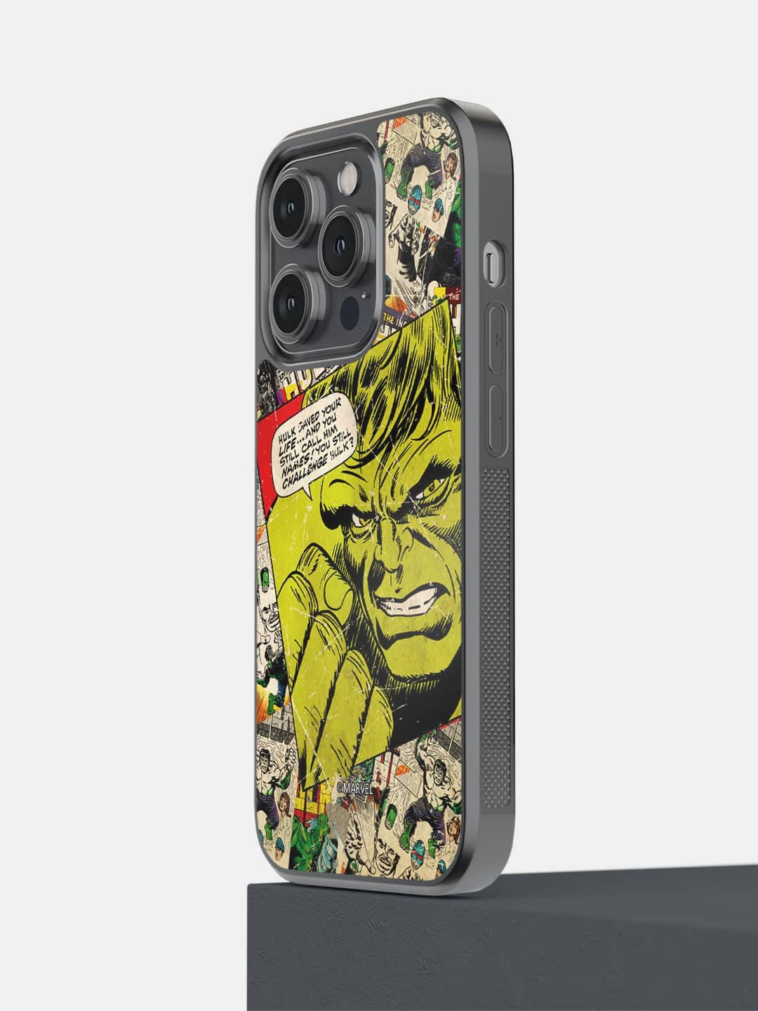 

macmerise Comic Hulk IPhone 14 Pro Bumper Case Cover, Black