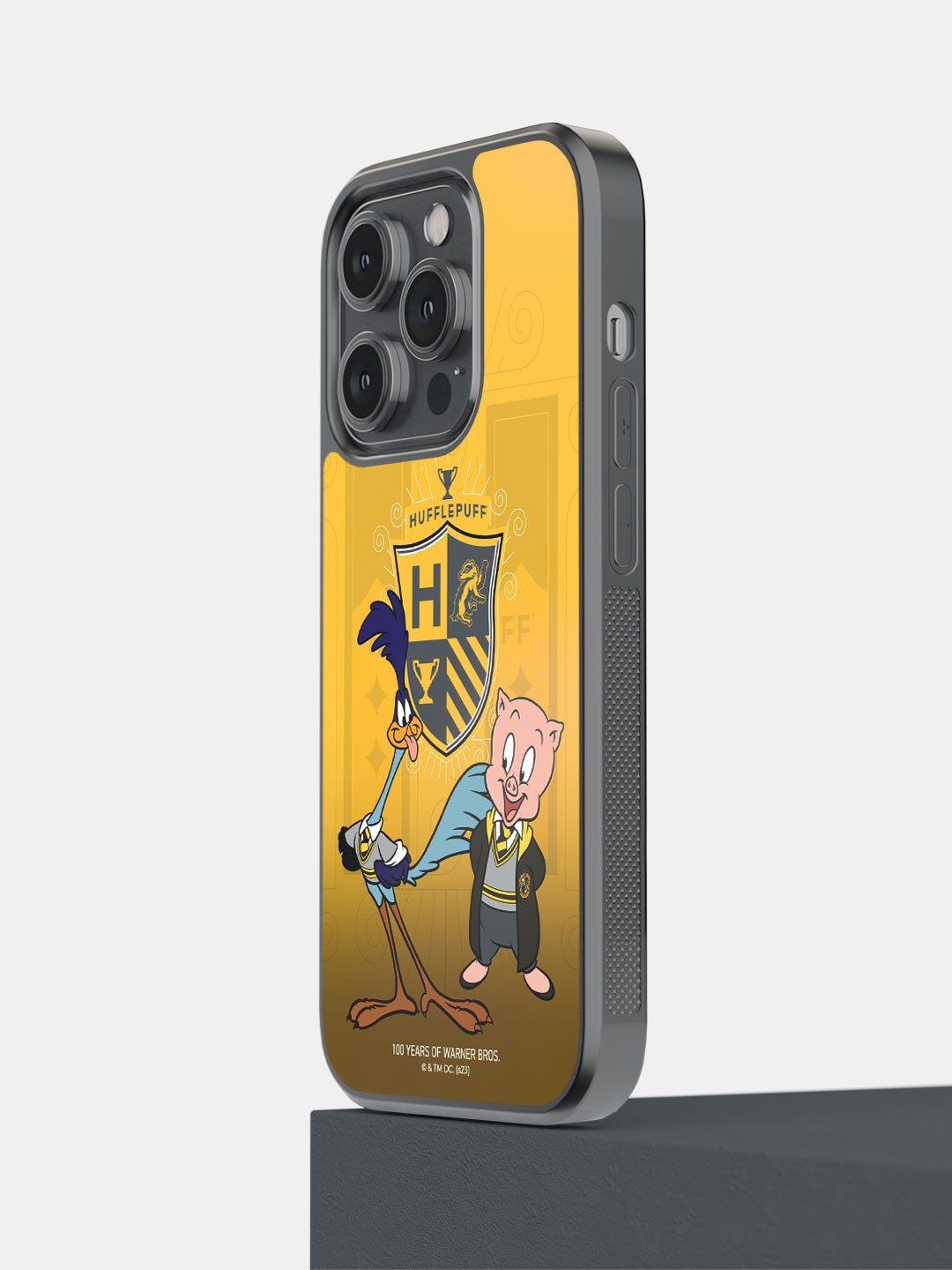 

macmerise Looney Hufflepuff Printed iPhone 14 Pro Phone Bumper Case, Yellow