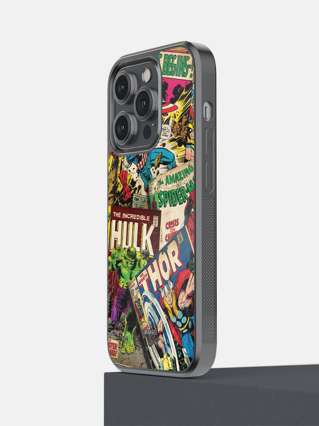 

macmerise Marvel Comics Collection Printed iPhone 14 Pro Bumper Case, Green