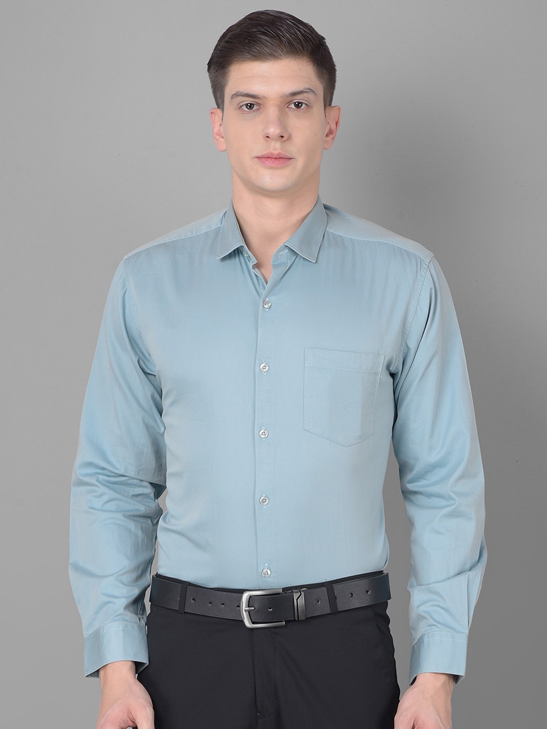 

Canary London Smart Slim Fit Satin Formal Shirt, Blue