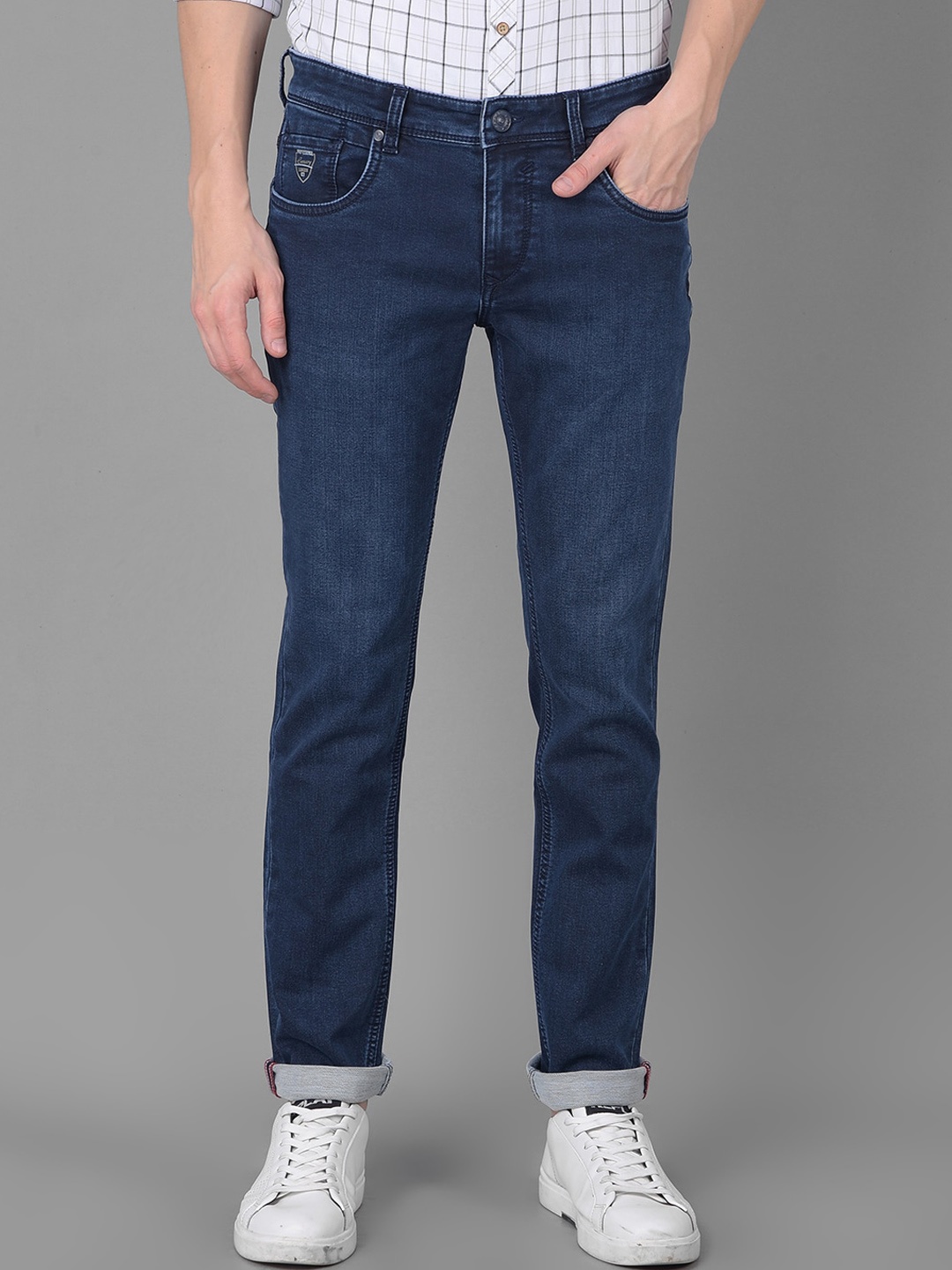 

Canary London Men Smart Skinny Fit Low-Rise Stretchable Jeans, Blue