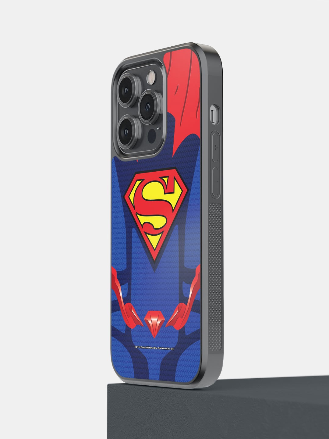 

macmerise Suit Up Superman Printed iPhone 14 Pro Bumper Case Cover, Blue