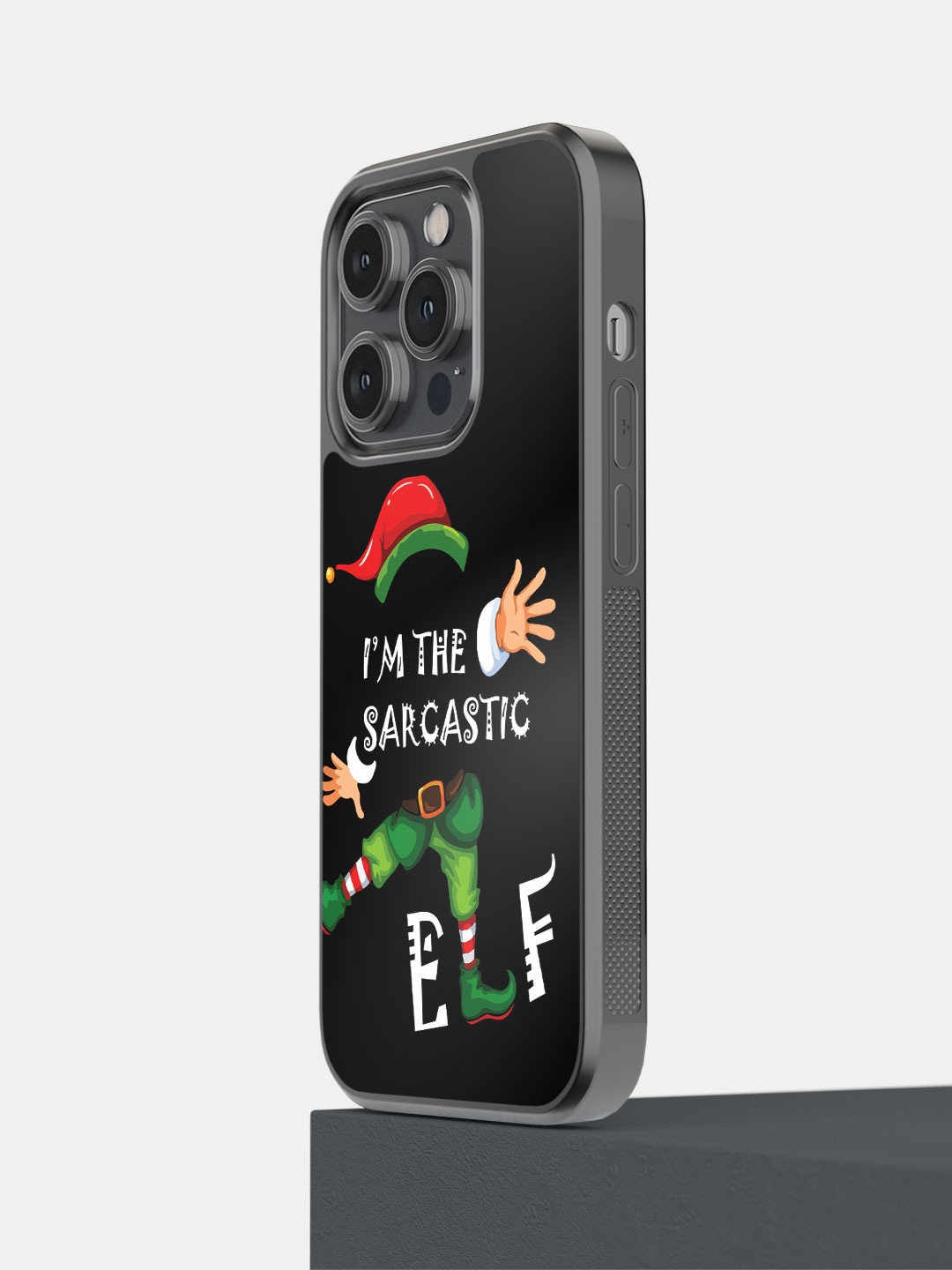 

macmerise Sarcastic Elf iPhone 14 Pro Bumper Case Cover, Black