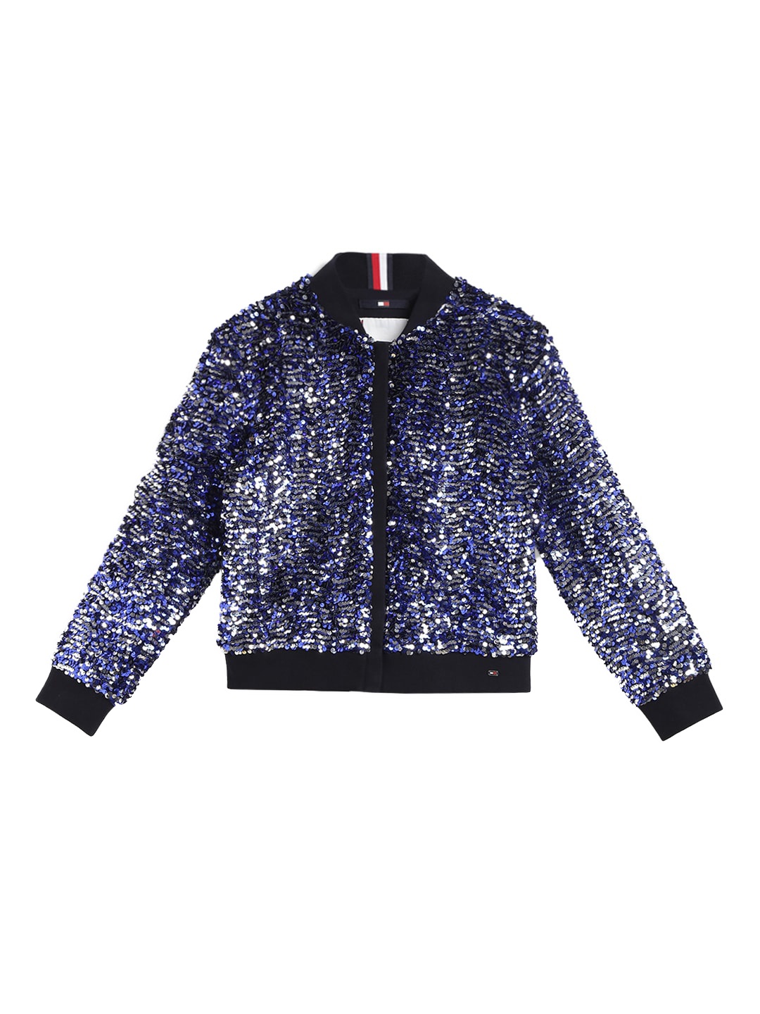 

Tommy Hilfiger Girls Embellished Bomber Jacket, Blue
